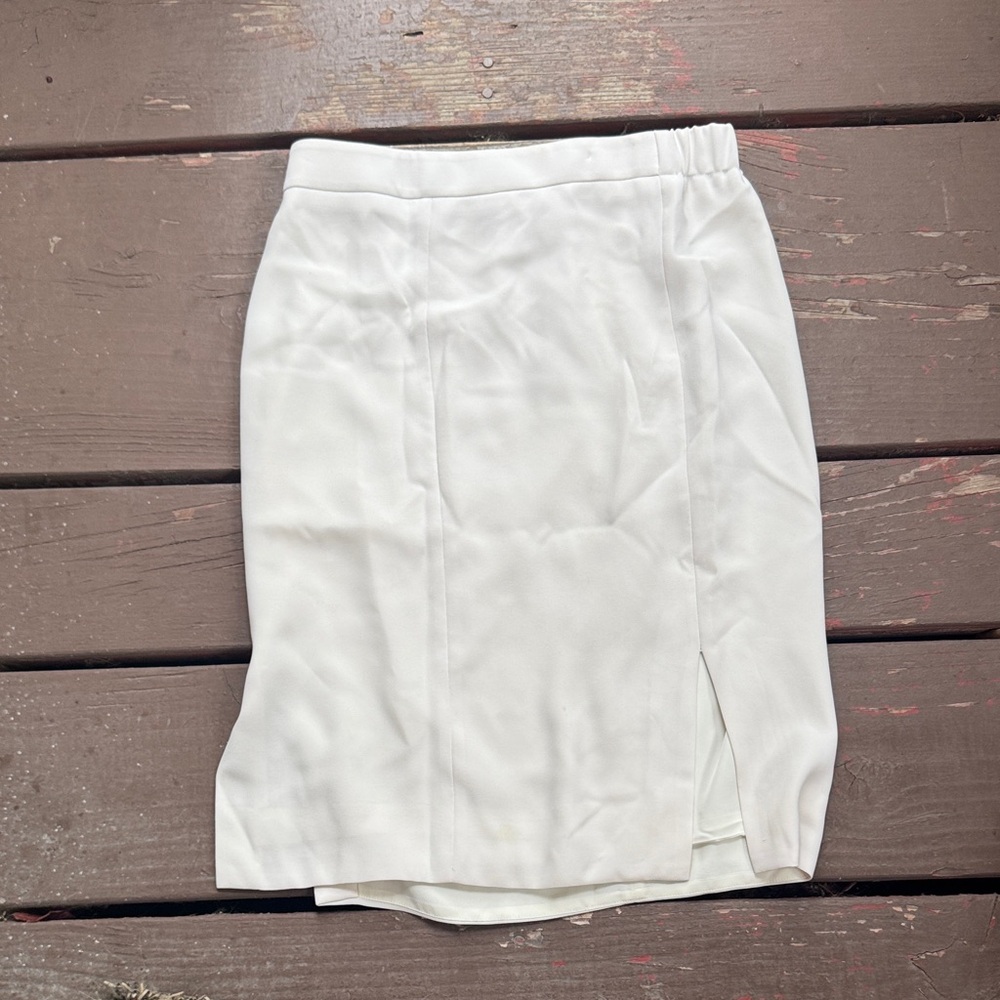 J. Crew Classic White Pencil Skirt